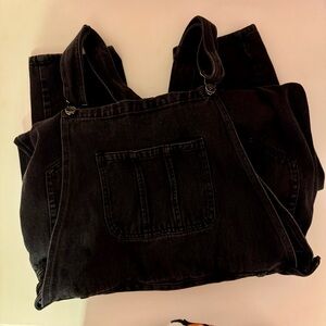 RUDE Black Denim Overalls